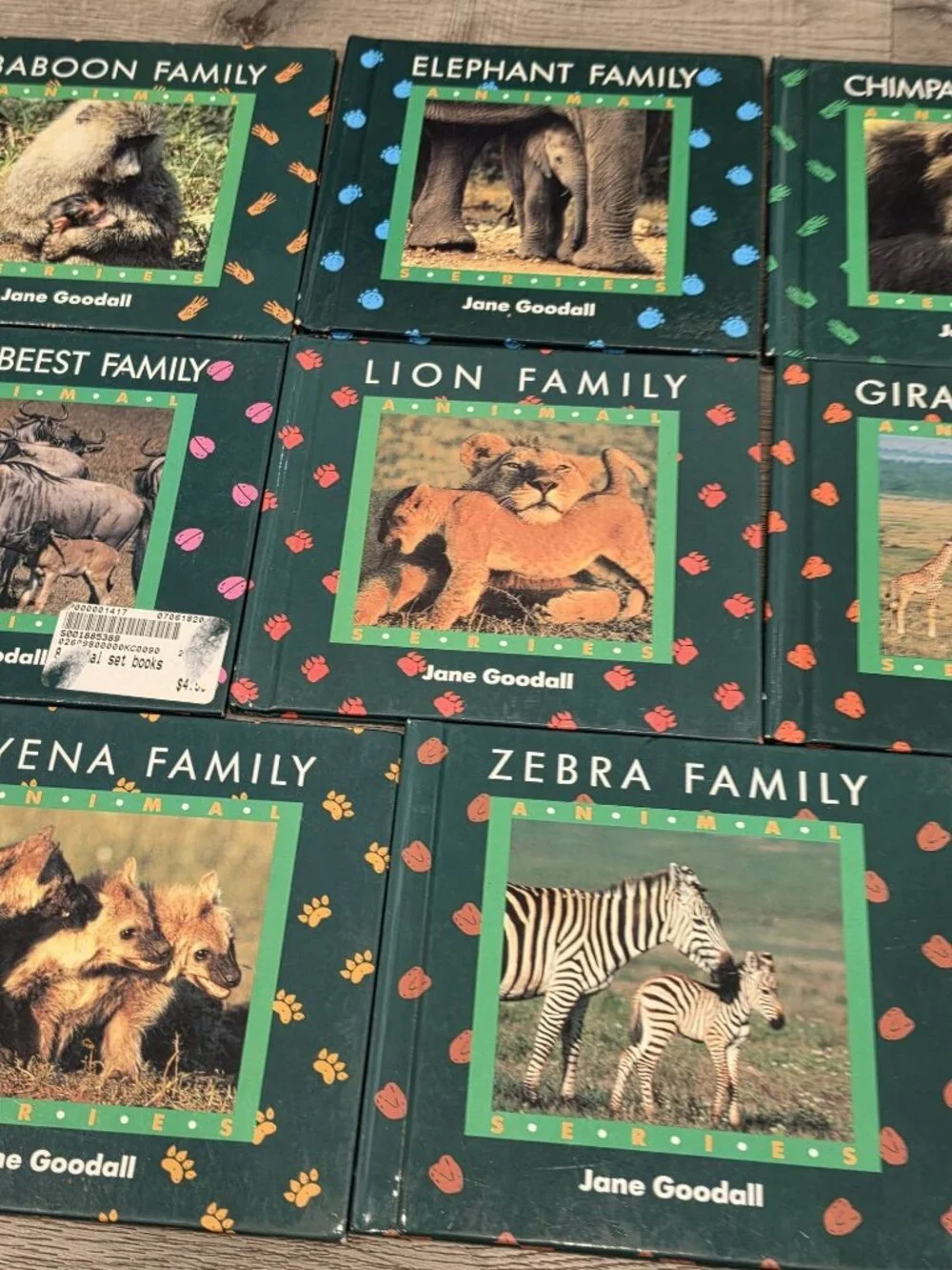 Jane Goodall Animal Family Series Book Set - 8 Hardcover Books African Wildlife